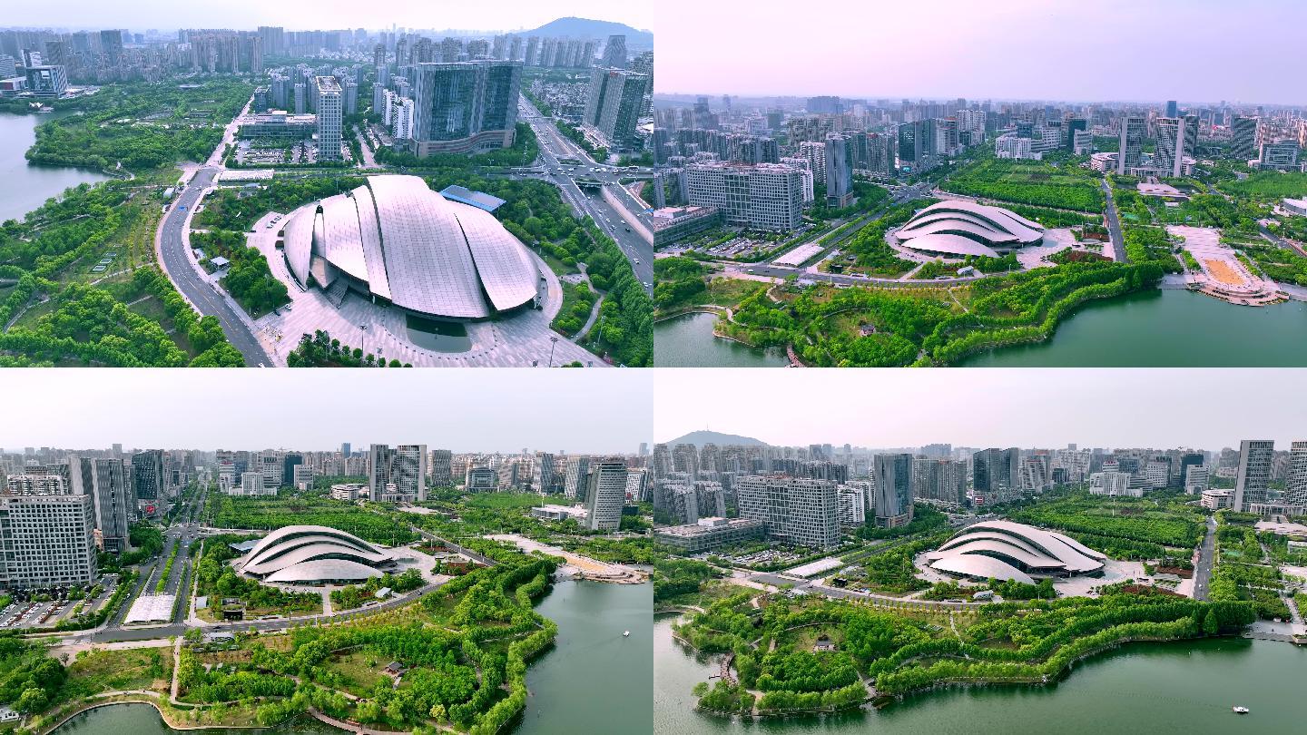 合肥地标建筑【高清4K】大剧院 天鹅湖