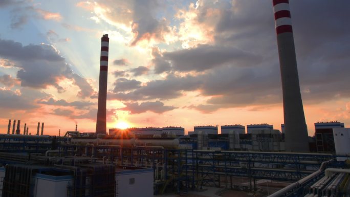 化工日出日落化学能源 工业园 生产线