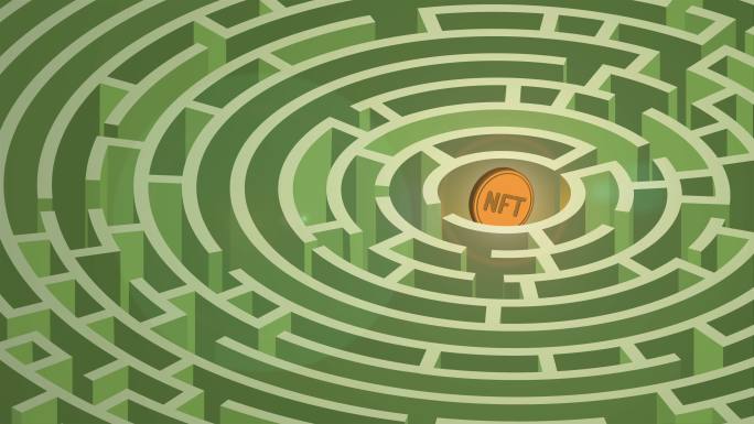 NFT硬币隐藏在3D圆形迷宫动画中