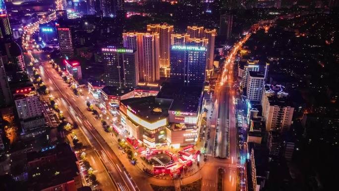 泸州 步步高 夜景 城北城市风景 延时