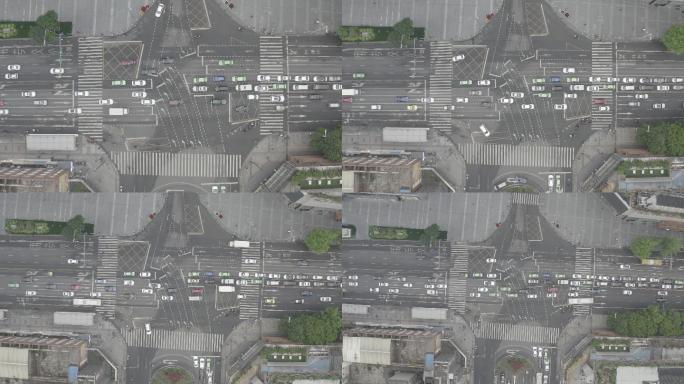 4K-log-航拍成都道路交通