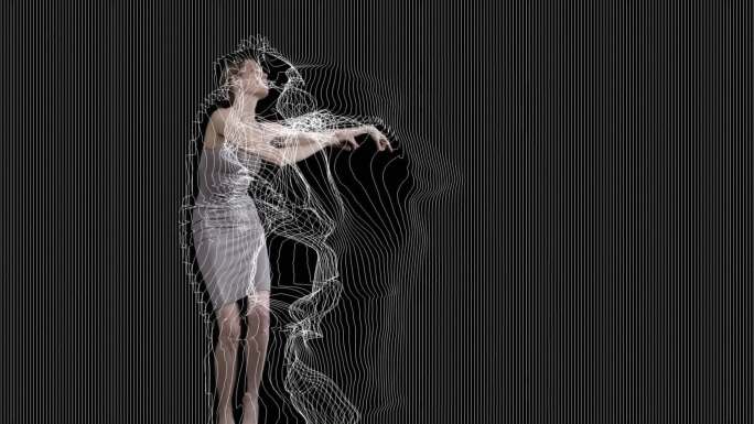 超现实舞蹈结构投影全息