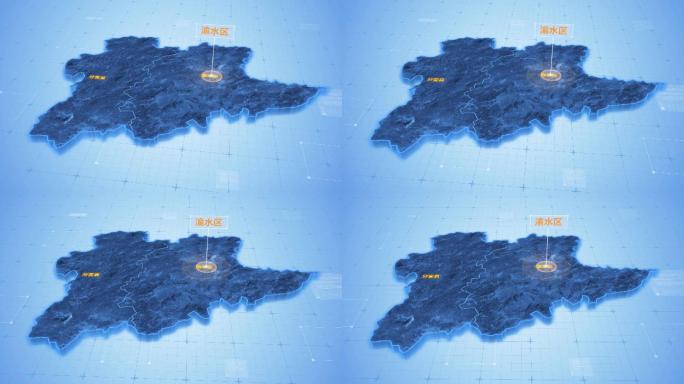 新余渝水区三维科技地图ae模板