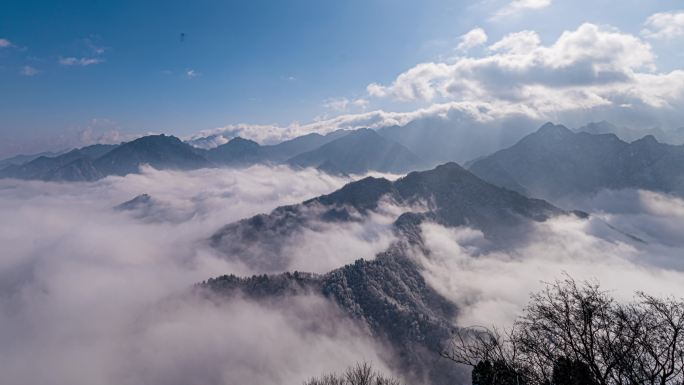 【4K超高清】秦岭云海延时