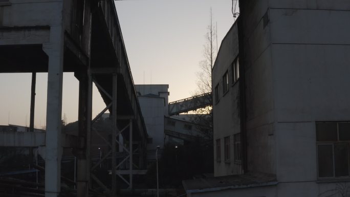 重工业 地标 结合体 废弃工厂 航拍