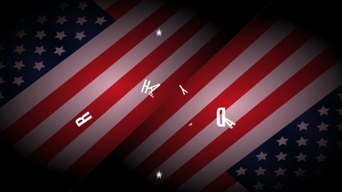 总统节快乐美国国旗动画