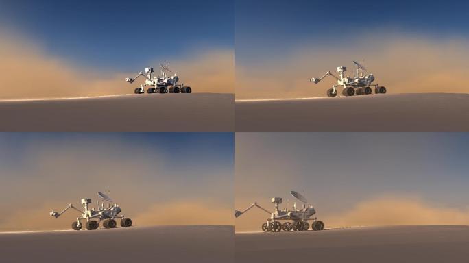 迷失在火星风暴中火星探测器科技特效视频