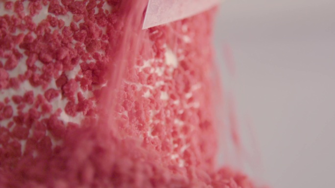 4k生日蛋糕制作全过程裱花视频素材