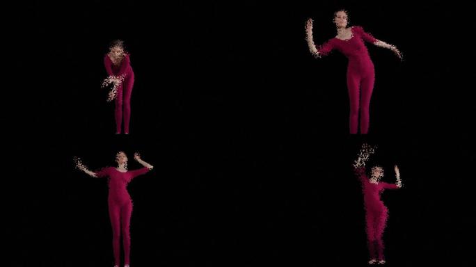 超现实舞者跳舞特效视频