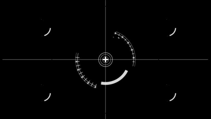 4K未来派Hud动画-黑白