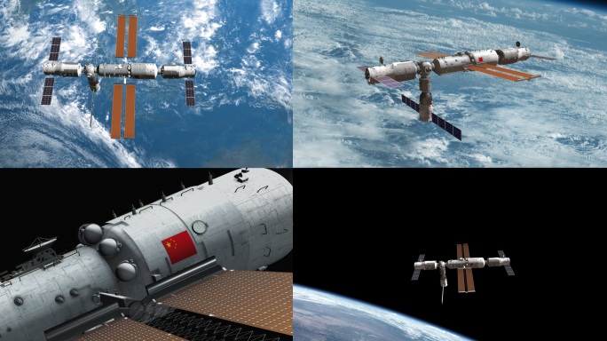 中国空间站4K视频素材