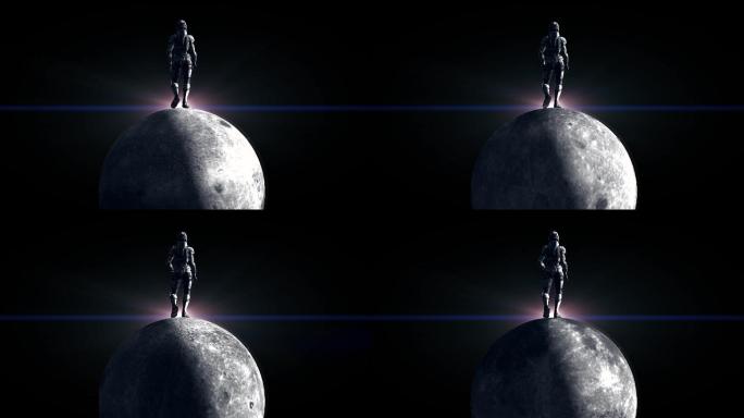 人类在月球上行走动画