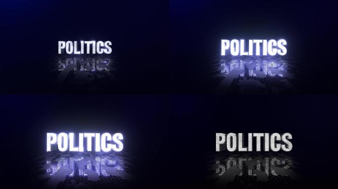 政治3D文本动画。股票视频