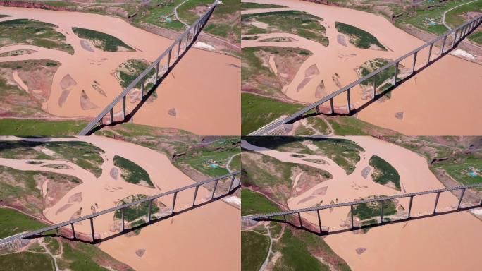 三江源 长江源头 长江大桥 航拍 通天河