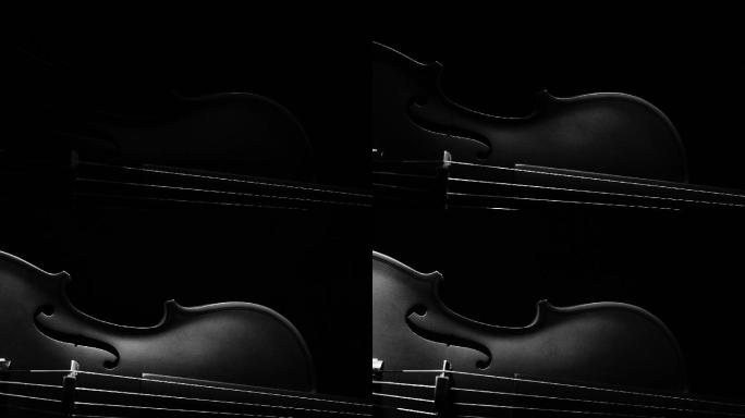 小提琴黑白光影