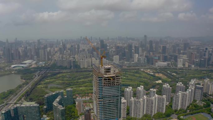 深圳湾超级总部瑧湾汇建设中4K航拍