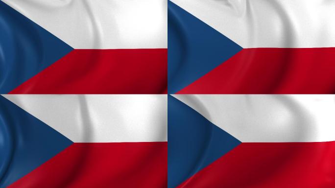 捷克国旗的视频动画