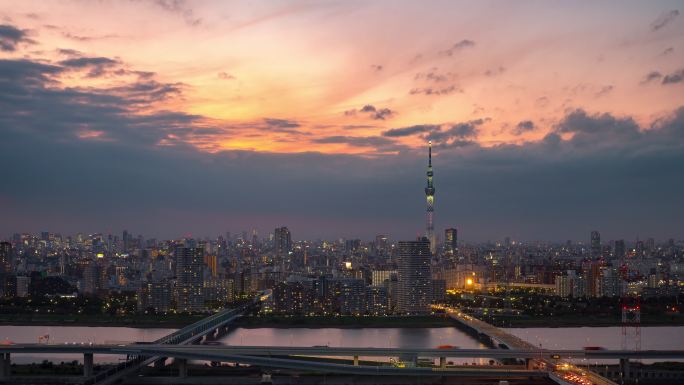 日本东京夜景日本旅游