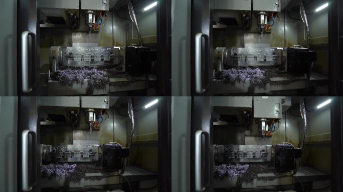 4k产业集聚区企业工业园机器特写B