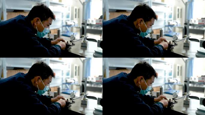 4k产业集聚区企业工业园工人操作特写B