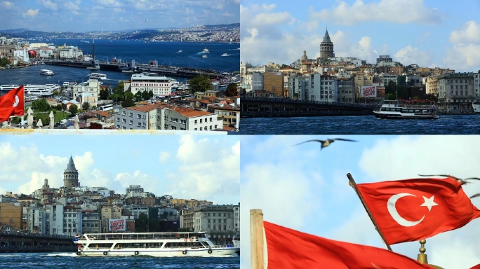 土耳其、海港、邮轮、伊斯坦布尔、海湾码头