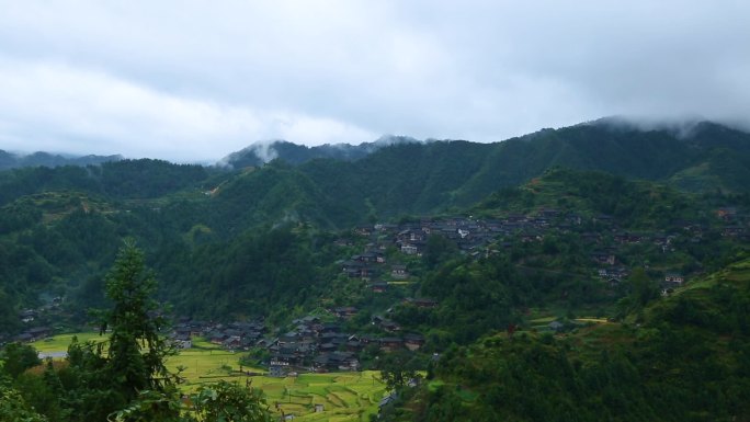 自然风光 山间谷地 风云变幻 乡村生活