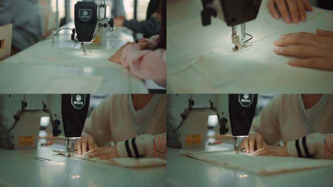 缝纫剪裁毛线针织生产制作流水线