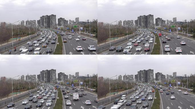 北京四环路交路堵塞