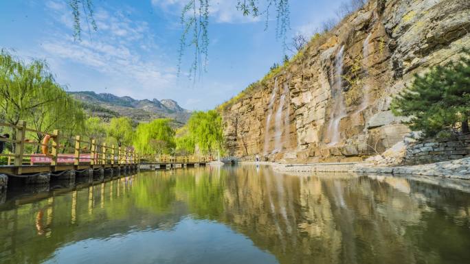 淄博潭溪山白天地面延时