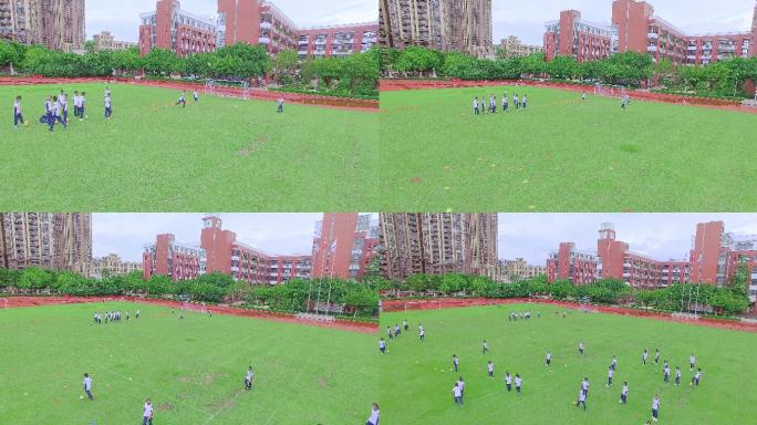 学生踢足球 广州学校