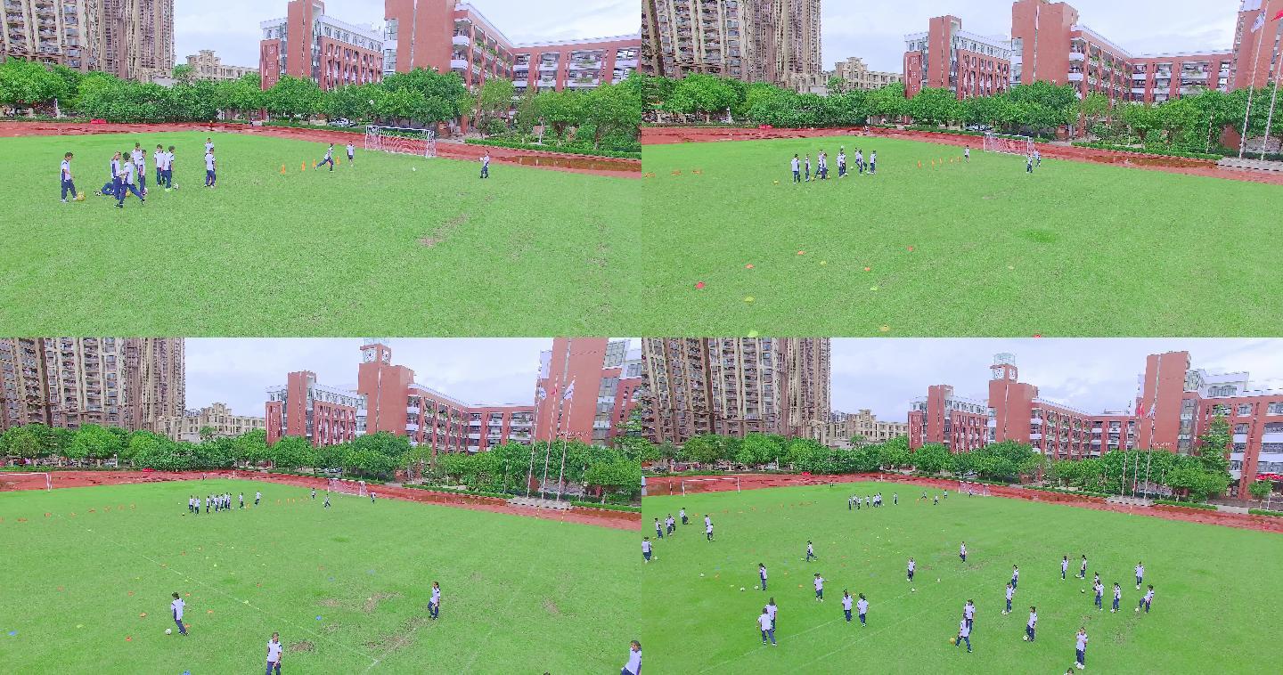 学生踢足球 广州学校