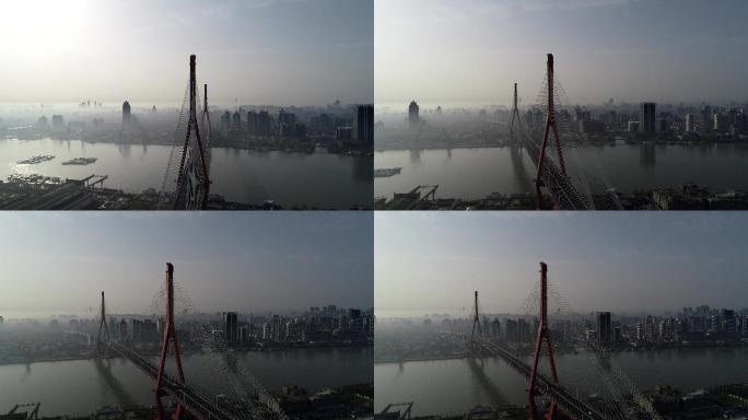上海疫情 杨浦大桥 空城侧面波光
