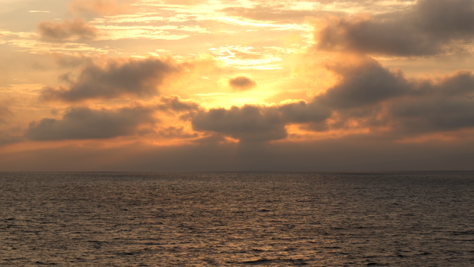 【4K】大海晚霞夕阳-时长两分钟以上