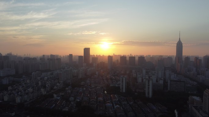 夕阳 常州 城市夕阳 传媒大厦 江苏