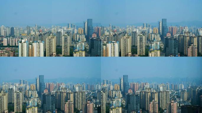 实拍重庆城市高楼全景