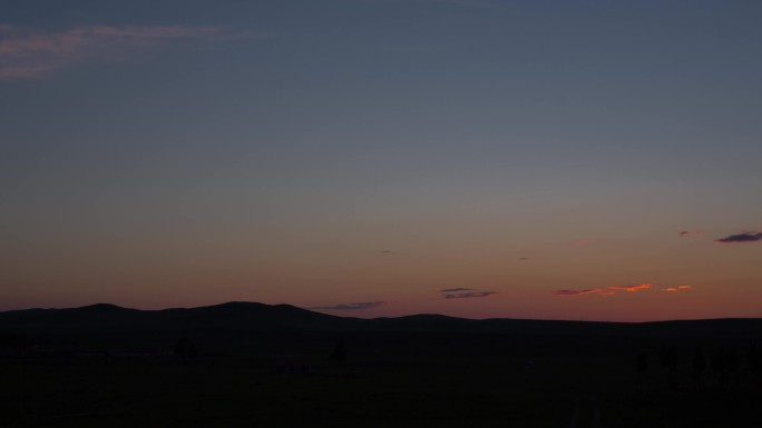 内蒙古大草原绝美高光比日落延时