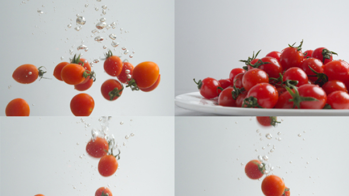 千禧果圣女果小柿子水果广告素材4K