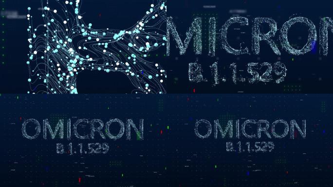 新冠病毒Omicron变种股票视频4k