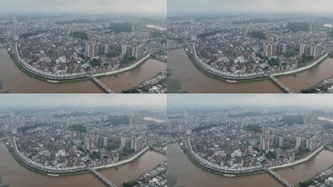 航拍茂名化州三江六岸