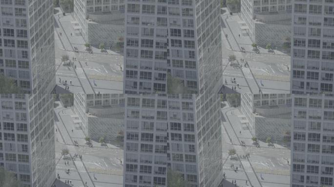 4K原创实拍城市空镜 行人过马路