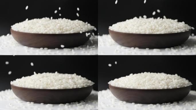 升格拍摄撒落香糯可口东北有机生态大米粳米