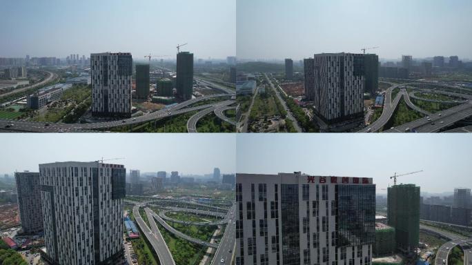 光谷鼎创国际大楼4k航拍视频素材