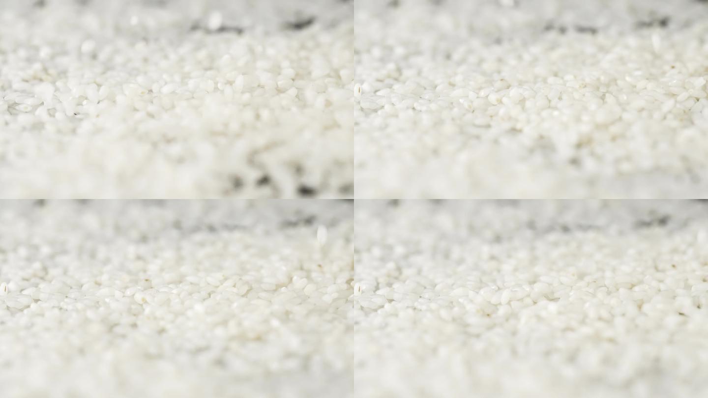 升格拍摄撒落香糯可口东北有机生态大米粳米