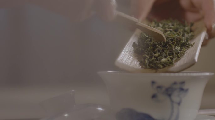 荷叶茶炒茶泡茶喝茶