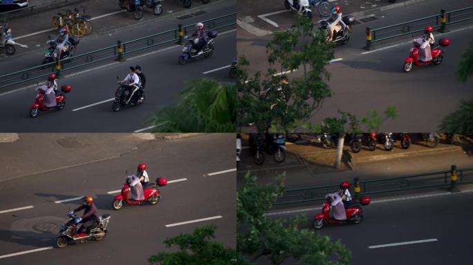 电动摩托危险行驶