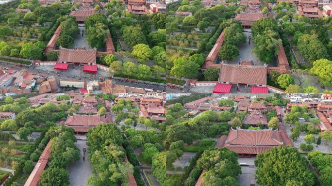 泉州西街航拍东西塔开元寺闽南建筑旅游景点