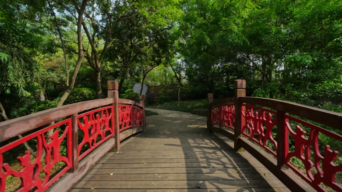 中式园林木桥