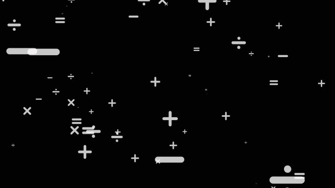 数学符号飘落视频带通道