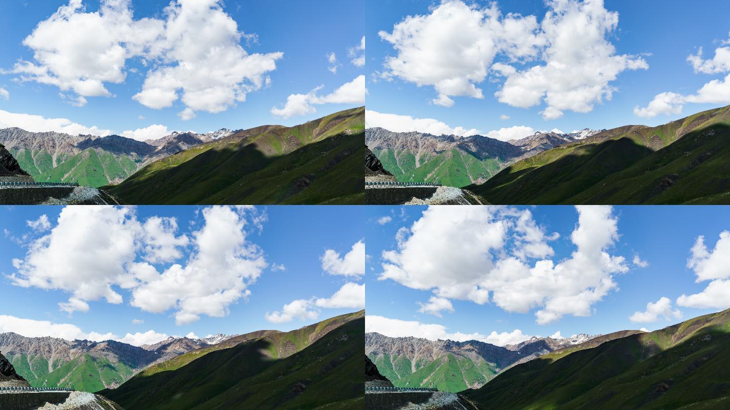 独库公路 哈希勒根隧道前 延时风景 天山