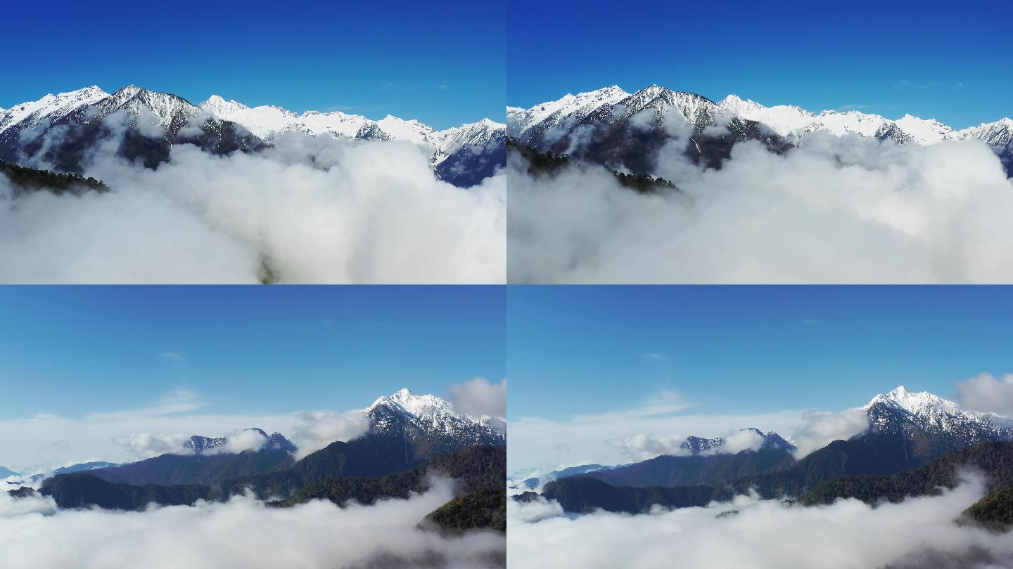 怒江境内最高峰嘎哇嘎普雪山航拍